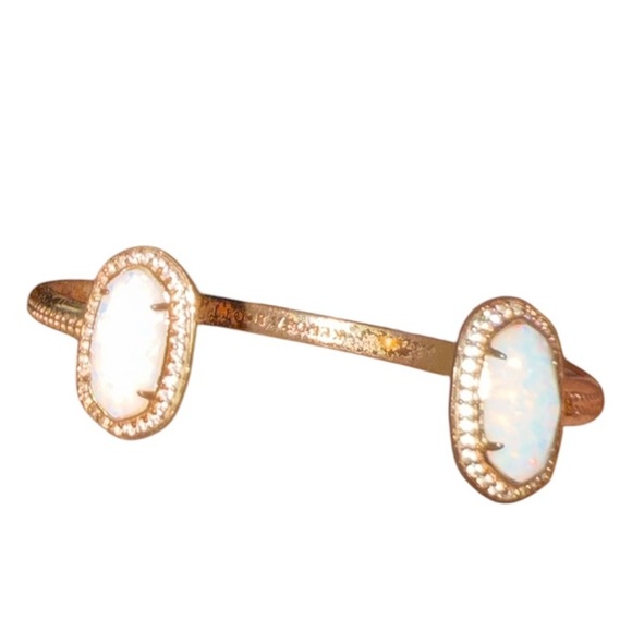 Kendra Scott Elton Cuff Bracelet – Rose Gold & White Kyocera Opal - Picture 6 of 6